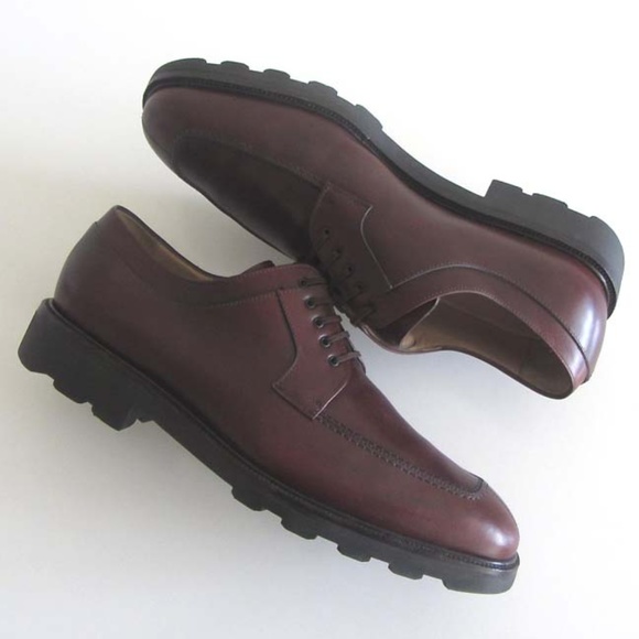 FERRAGAMO Model brown split toe derby shoes 10 2E - Picture 4 of 8